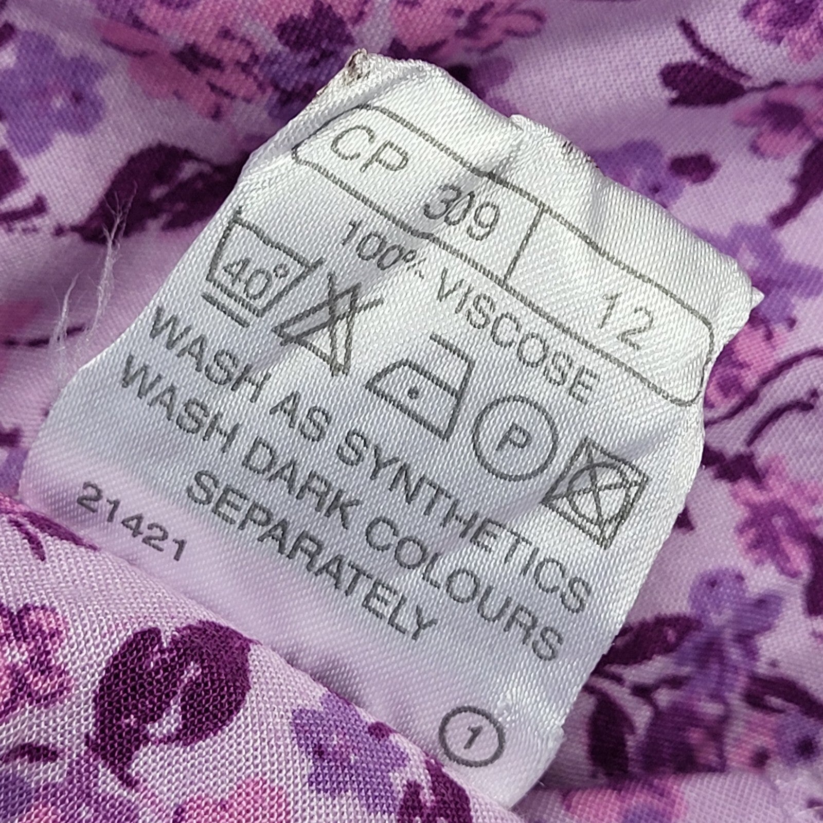 90s Vintage Classics Lilac & Purple Floral Dress Women's Size 12