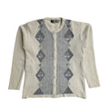 Fragrance Vintage 90's Cream & Grey Knitted Cardigan UK Women's Size S/M