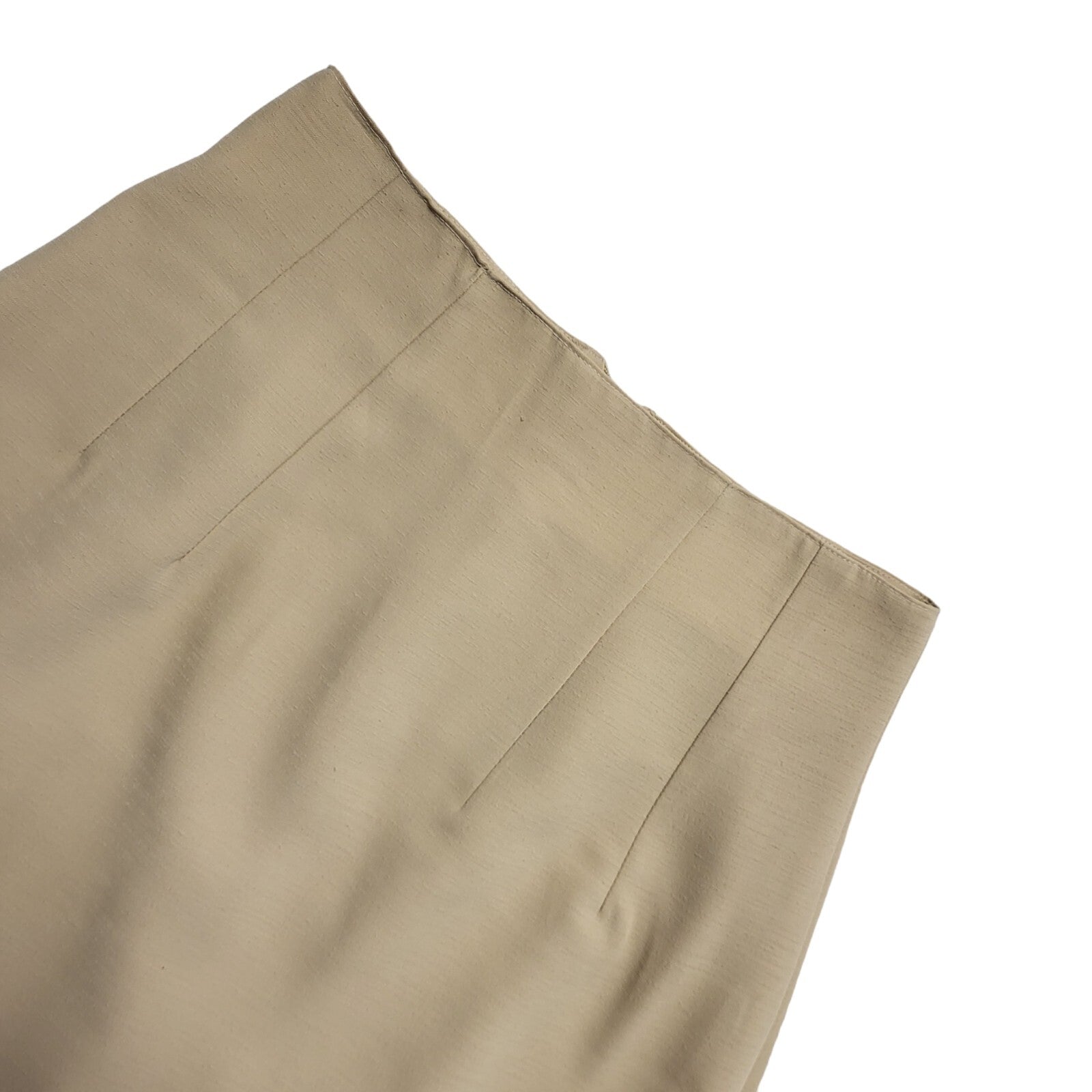 Vintage 90's Beige Back-Zip Short Skirt Uk Women's Size 8 W26