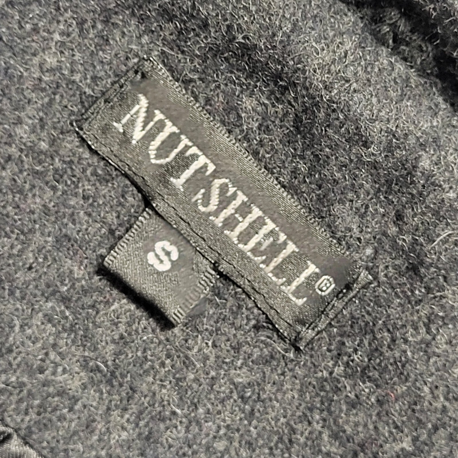 Nutshell Y2k Dark Grey Zipped Jacket Uk Women's Size Small