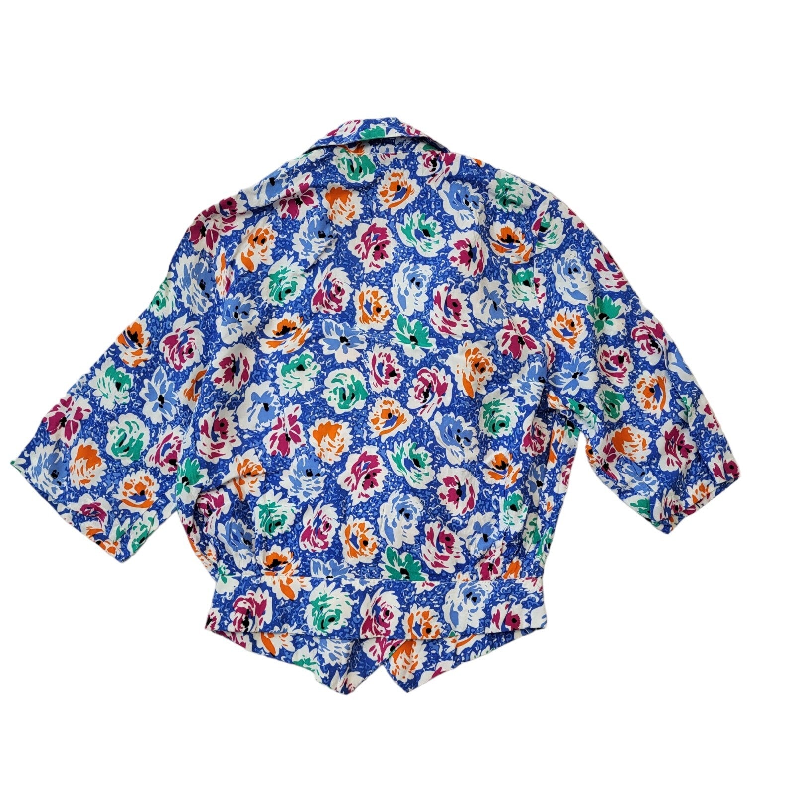 Sixth Sense C&A 80s Vintage Floral Button Up Blouse Women's 10