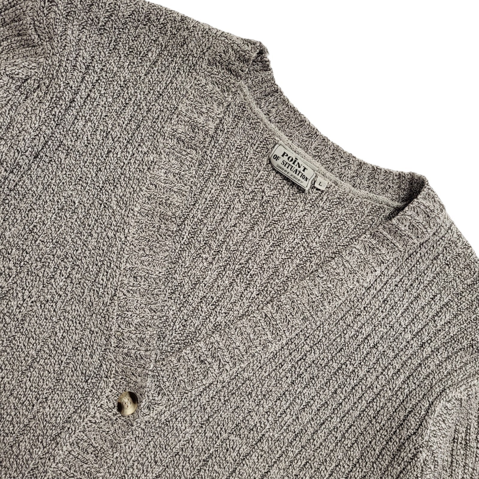 Sweet Valley Vintage 90's Grey Button Up Cardigan UK Womens Size L