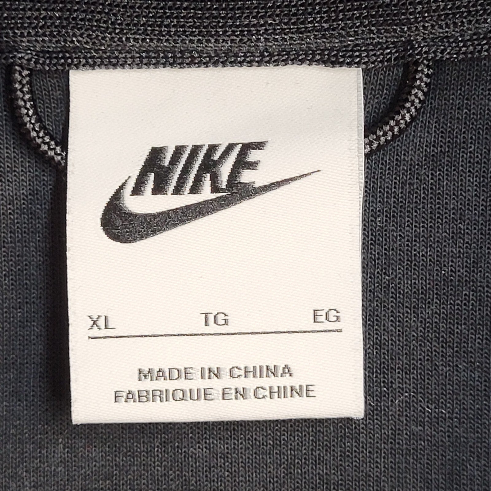 Nike Grey Black Y2K Full Zip Sports Hoodie UK Men's Size XL