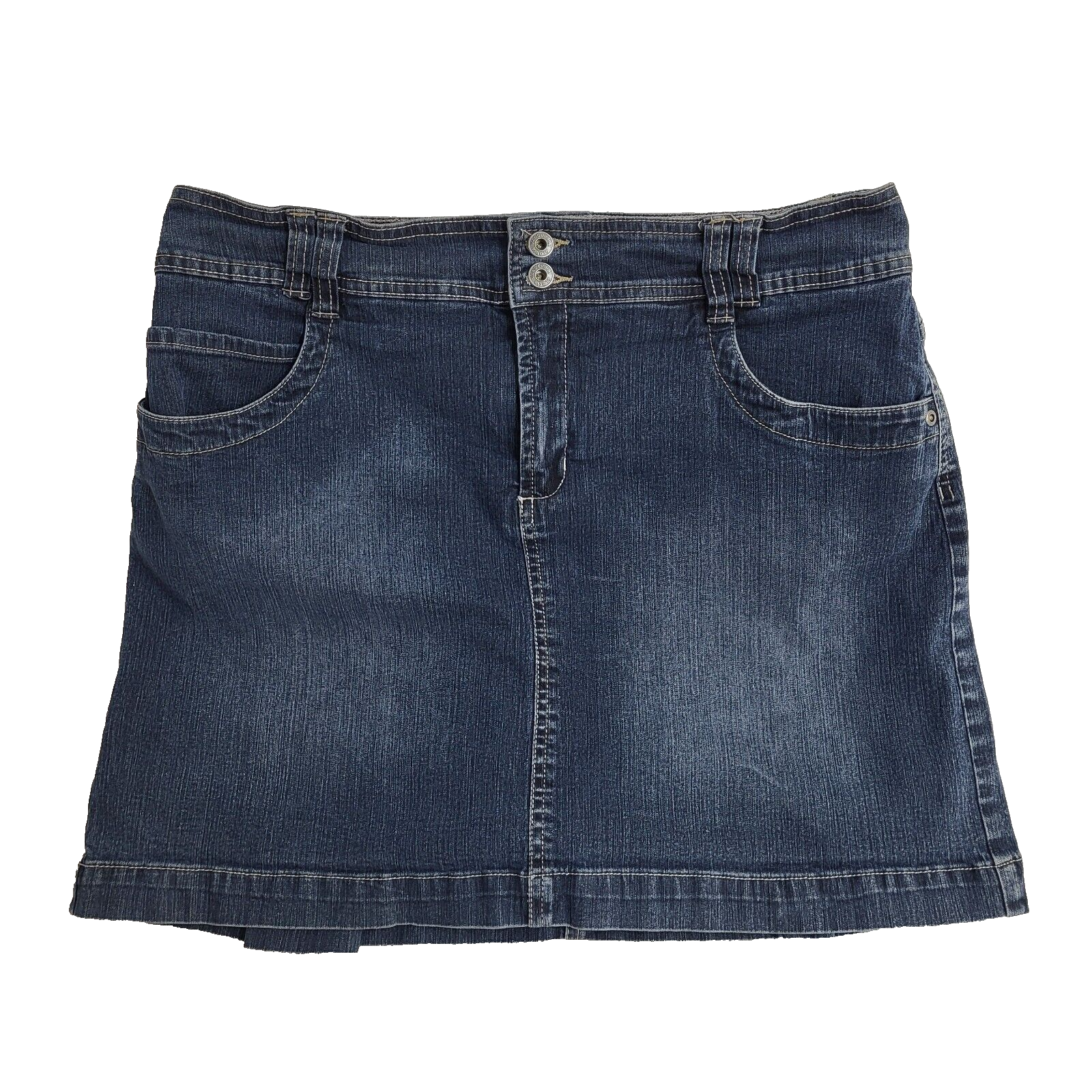 Gloria Vanderbilt 90's Vintage Dark Blue Denim Skirt Uk Women's Size 12