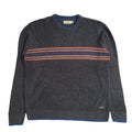 PG Field Grey Striped Round Neck Vintage 90's Jumper Men's UK XL