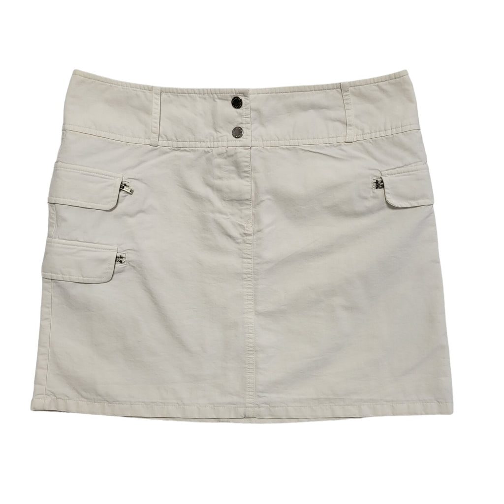 Tommy Hilfiger White Cotton Mini Skirt Uk Women's Size 16 W34