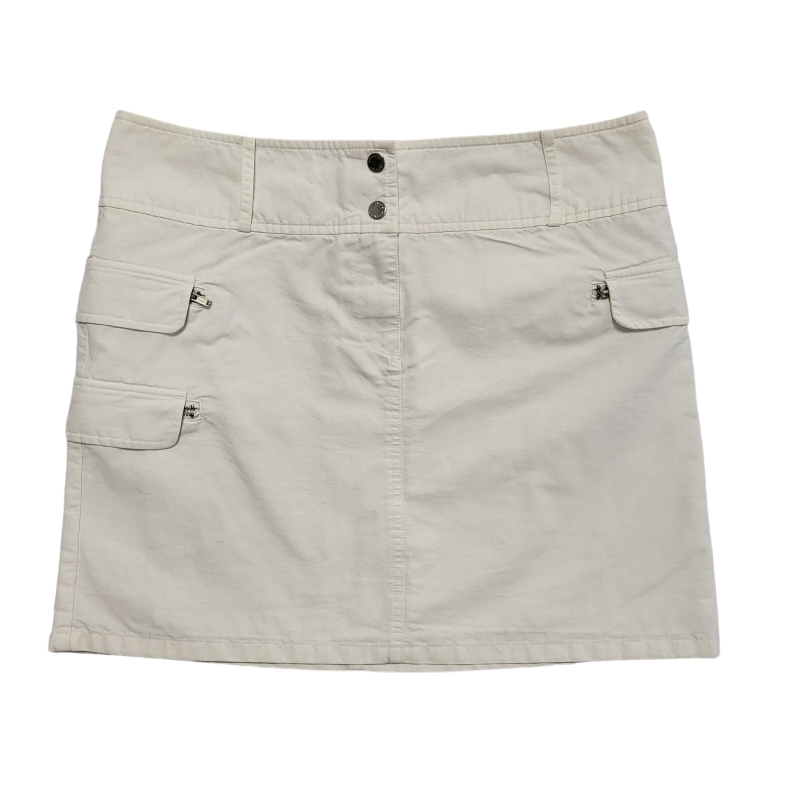 Tommy Hilfiger White Cotton Mini Skirt Uk Women's Size 16 W34
