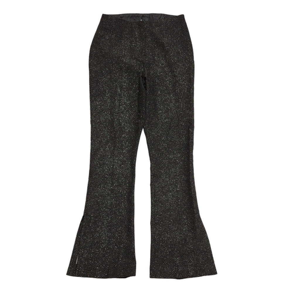 Bay Vintage 80's Black Boot Leg Glitter Trousers Womens UK Size 10 W28 L31