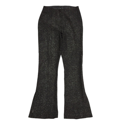 Bay Vintage 80's Black Boot Leg Glitter Trousers Womens UK Size 10 W28 L31