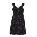 Pineapple Vintage 90s Black Glitter Knee Length Party Dress Womens UK Size M