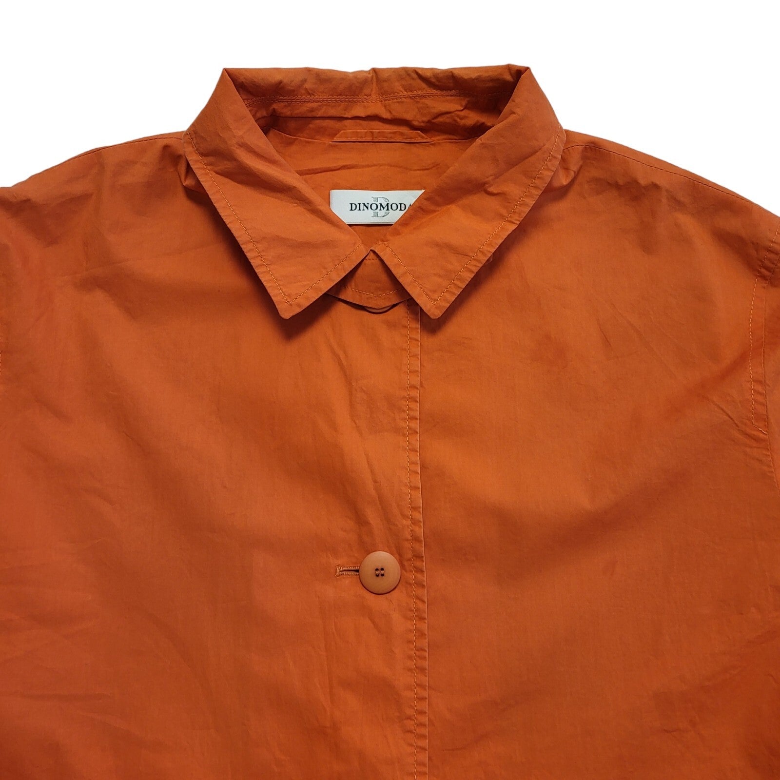 Dinomoda Orange 90s Vintage Button Casual Jacket Uk Women's Size 12