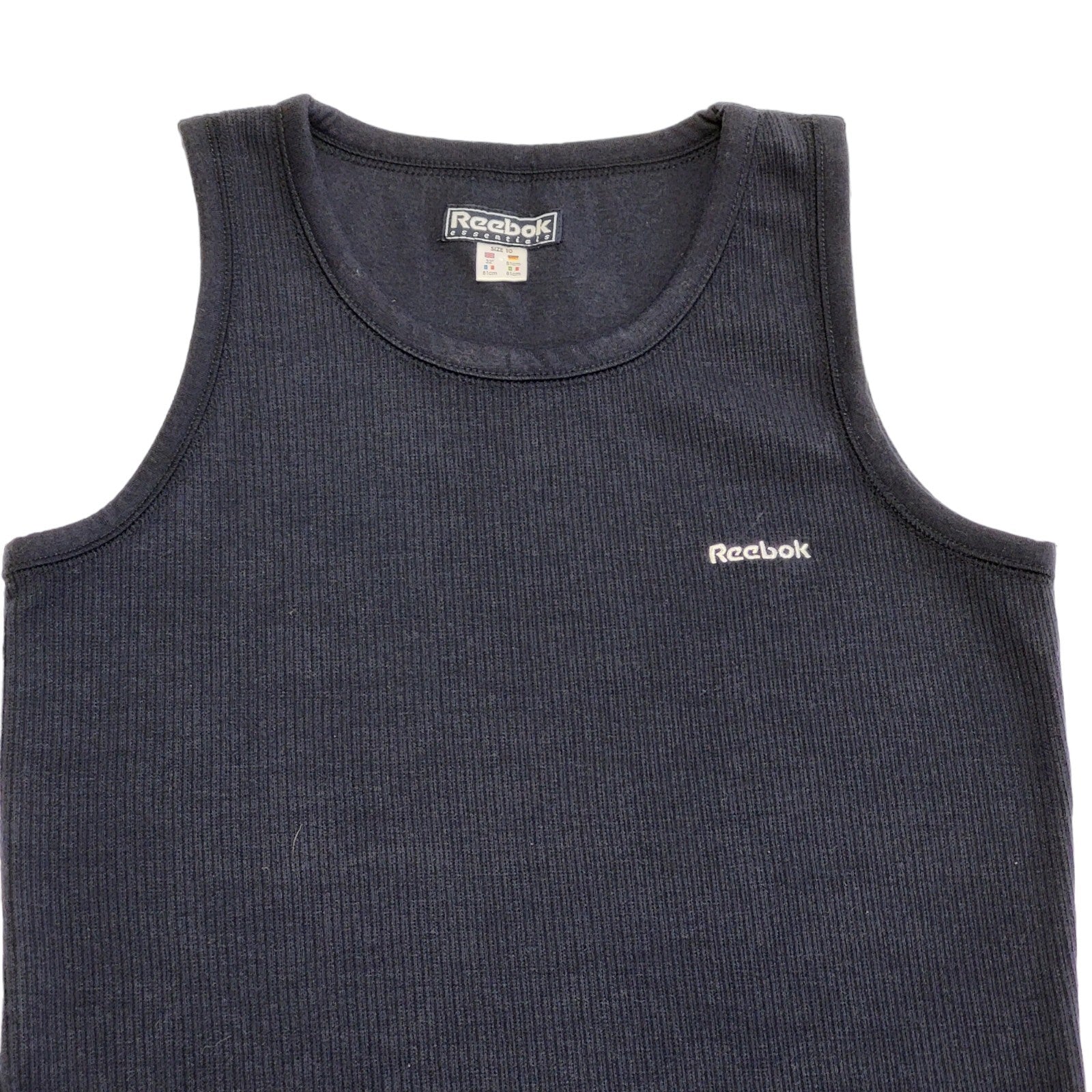 Reebok Navy Blue Knitted Sleeveless Dress Y2K Women's Size 10 EU 38