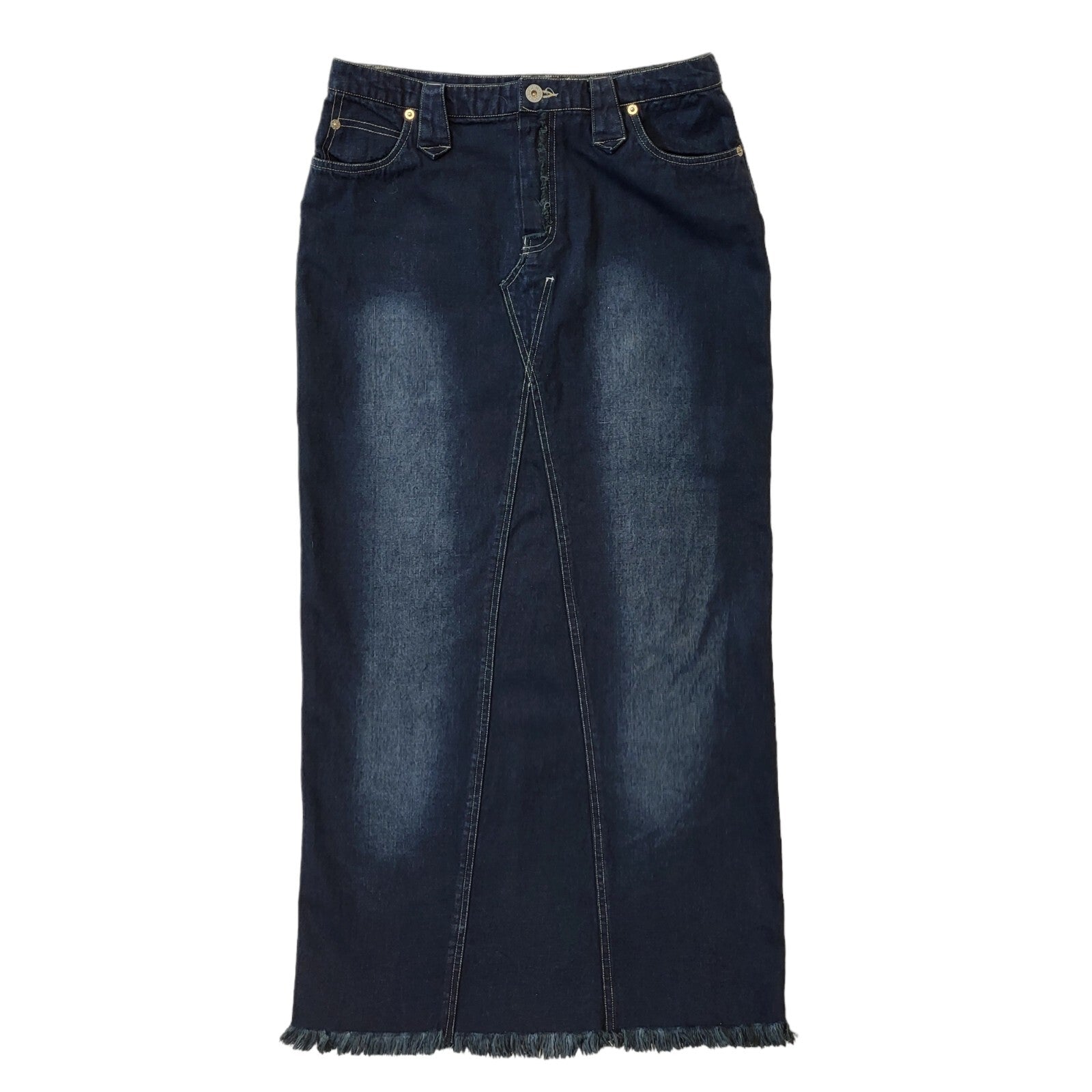 Y2K Vintage Long Denim Skirt Women's Size 12 W30