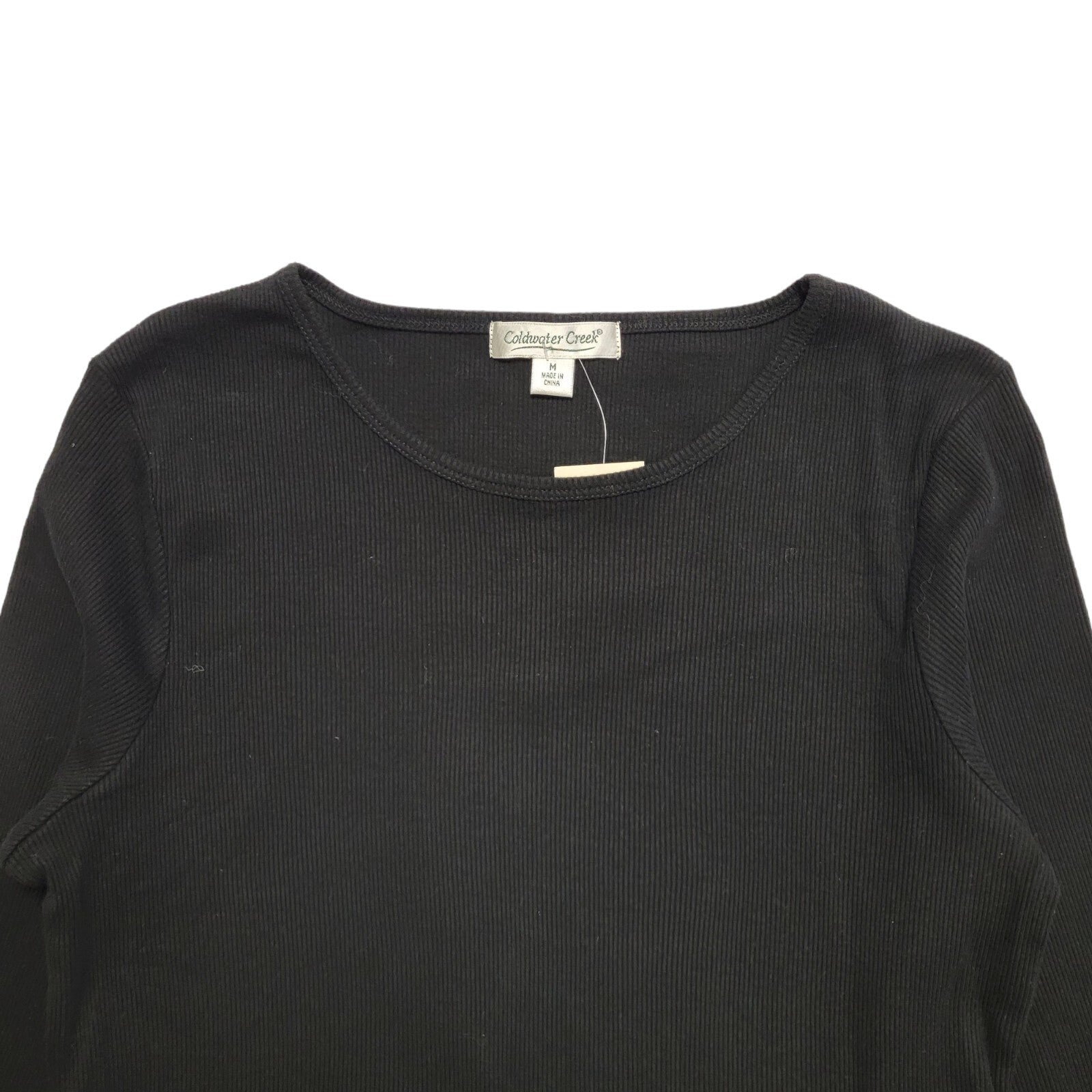 Coldwater Creek 90s Black Long Sleeve Sequin Top Uk Women's Size M BNWT
