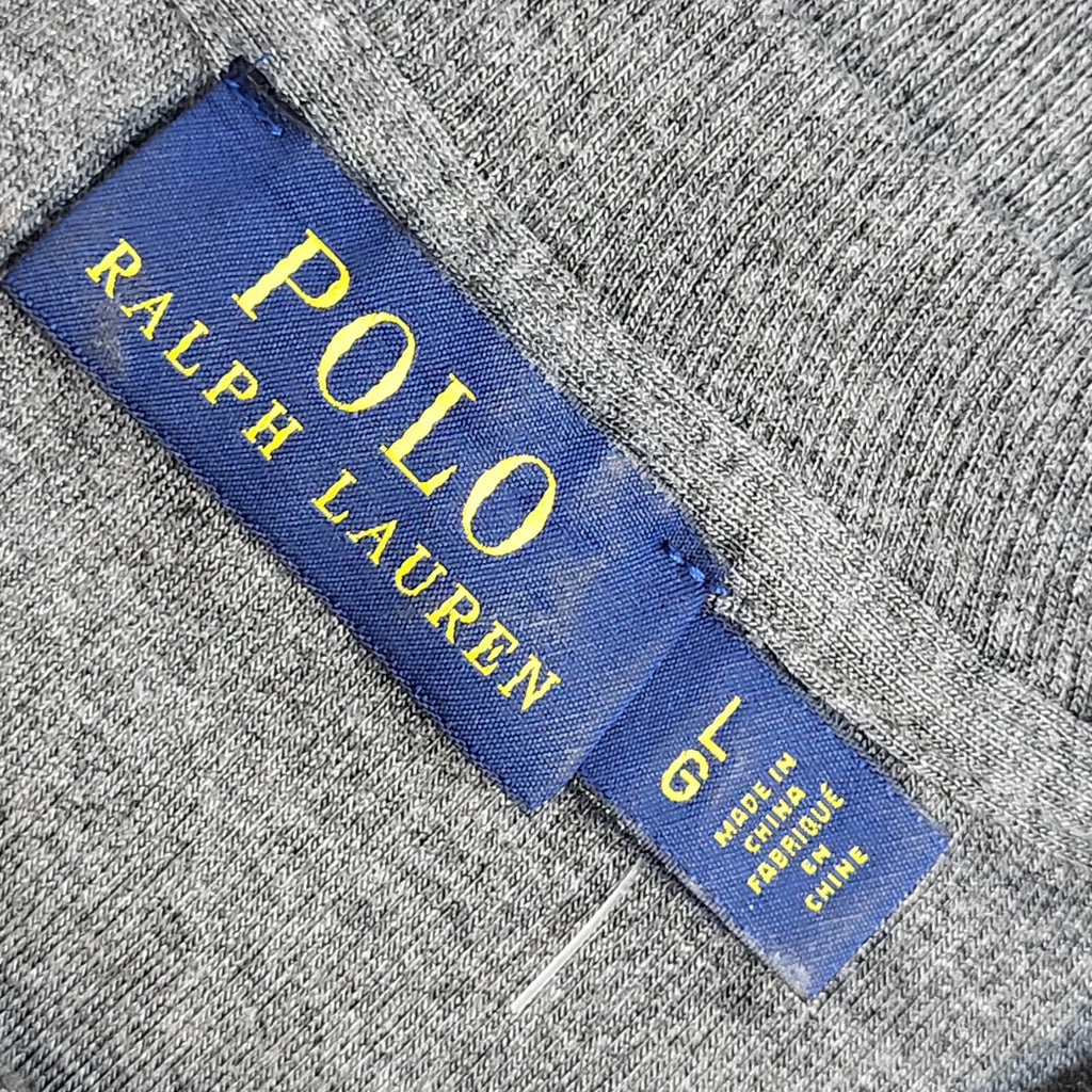 Polo Ralph Lauren Y2K Grey Round Neck Long Sleeve Jumper Men's UK Size L