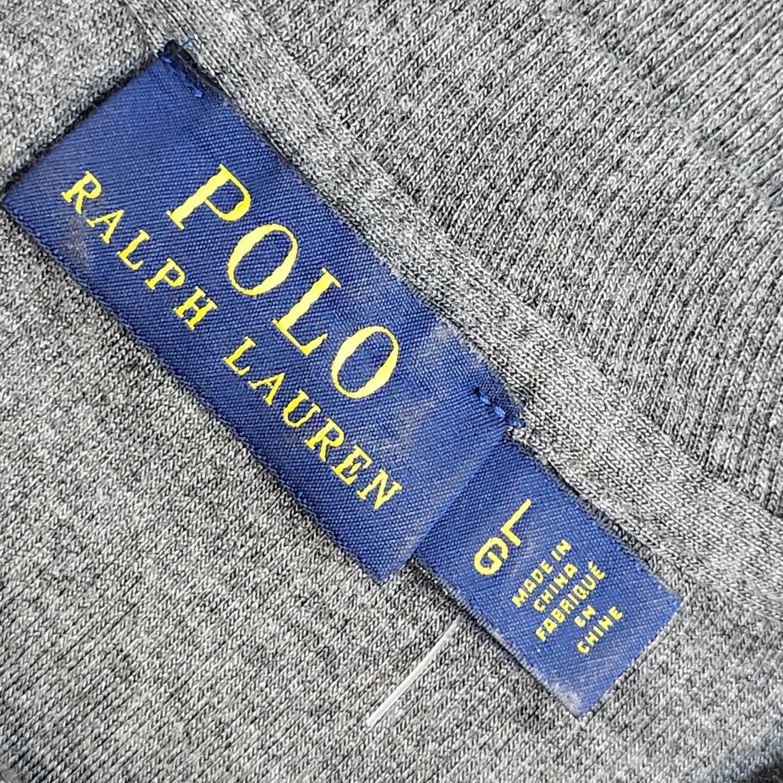 Polo Ralph Lauren Y2K Grey Round Neck Long Sleeve Jumper Men's UK Size L