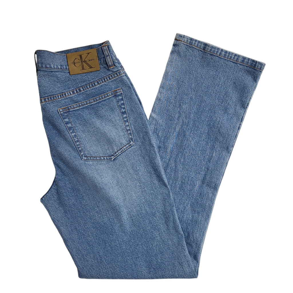 Calvin Klein 90s Mid Blue Bootcut Denim Jeans Uk Women's Size 8 W26 L32
