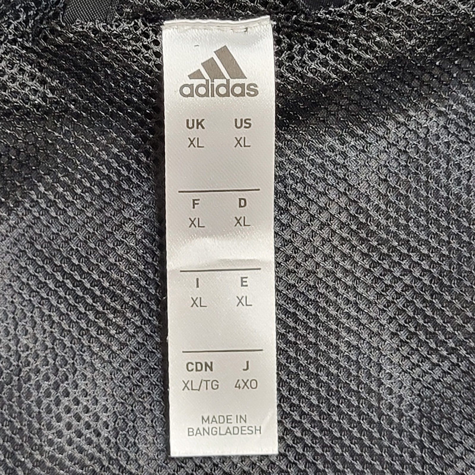 Adidas Windbreaker Jacket Black Y2k Hooded UK Men's Size XL