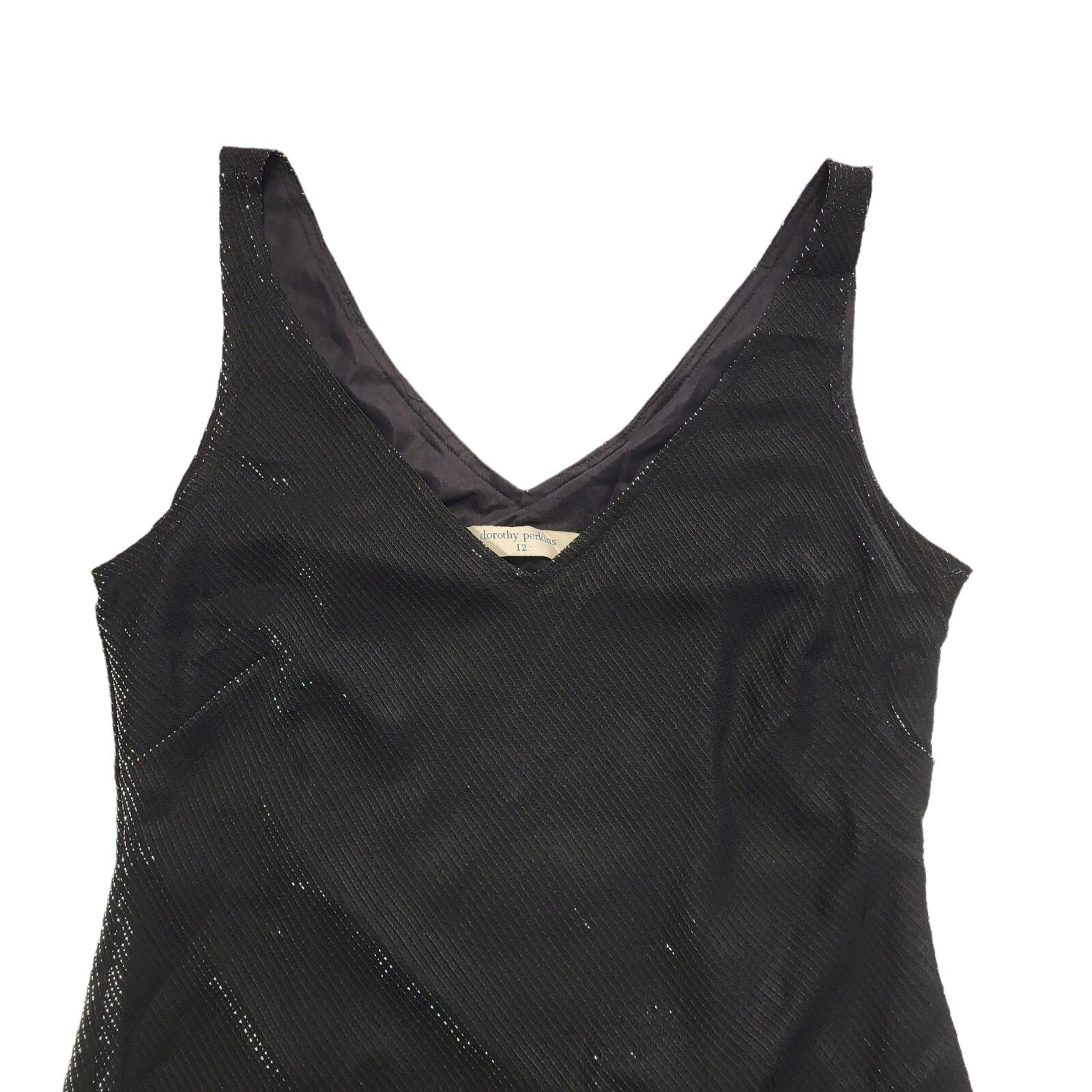 Dorothy Perkins 90s Vintage Black Party Dress Women's Size 12