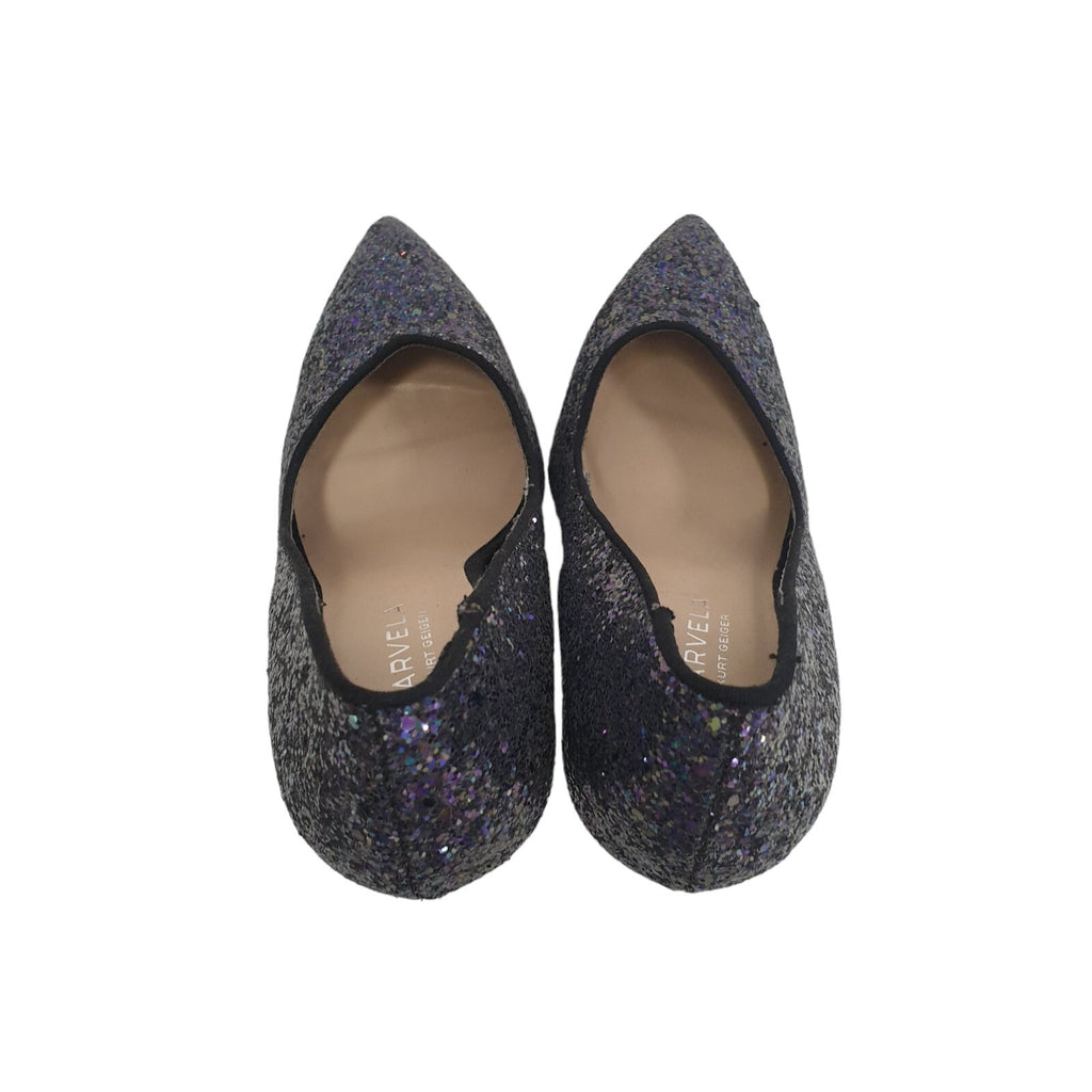 Kurt Geiger Carvela Purple Sparkly High Heel Shoes Uk 4 Eu 37
