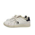 Polo Ralph Lauren Quincey Court White Low Flat Trainers Kids UK 1 Eu 32
