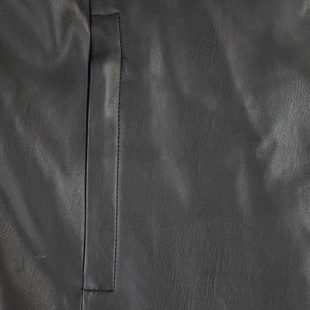 Armani Exchange Black Faux Leather Y2K Jacket UK Men's Size XXL