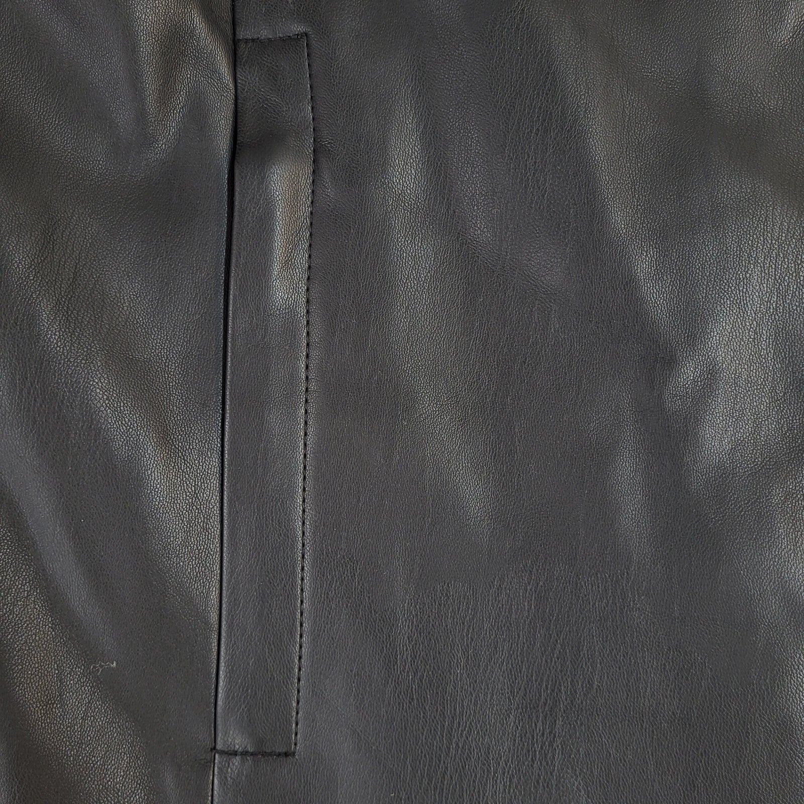 Armani Exchange Black Faux Leather Y2K Jacket UK Men's Size XXL