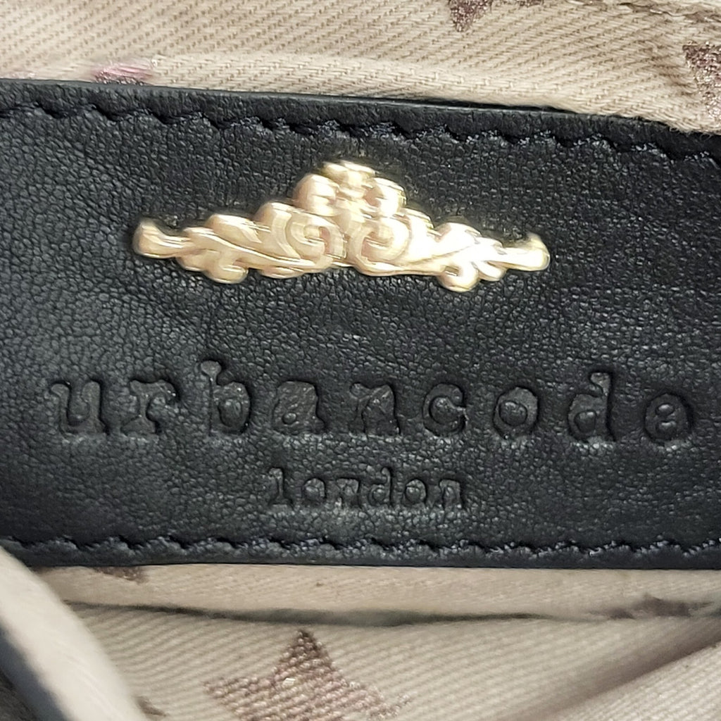 Urban Code Black Clasp Leather Micro Hand Bag Uk Women's Size 5.5" x 5"