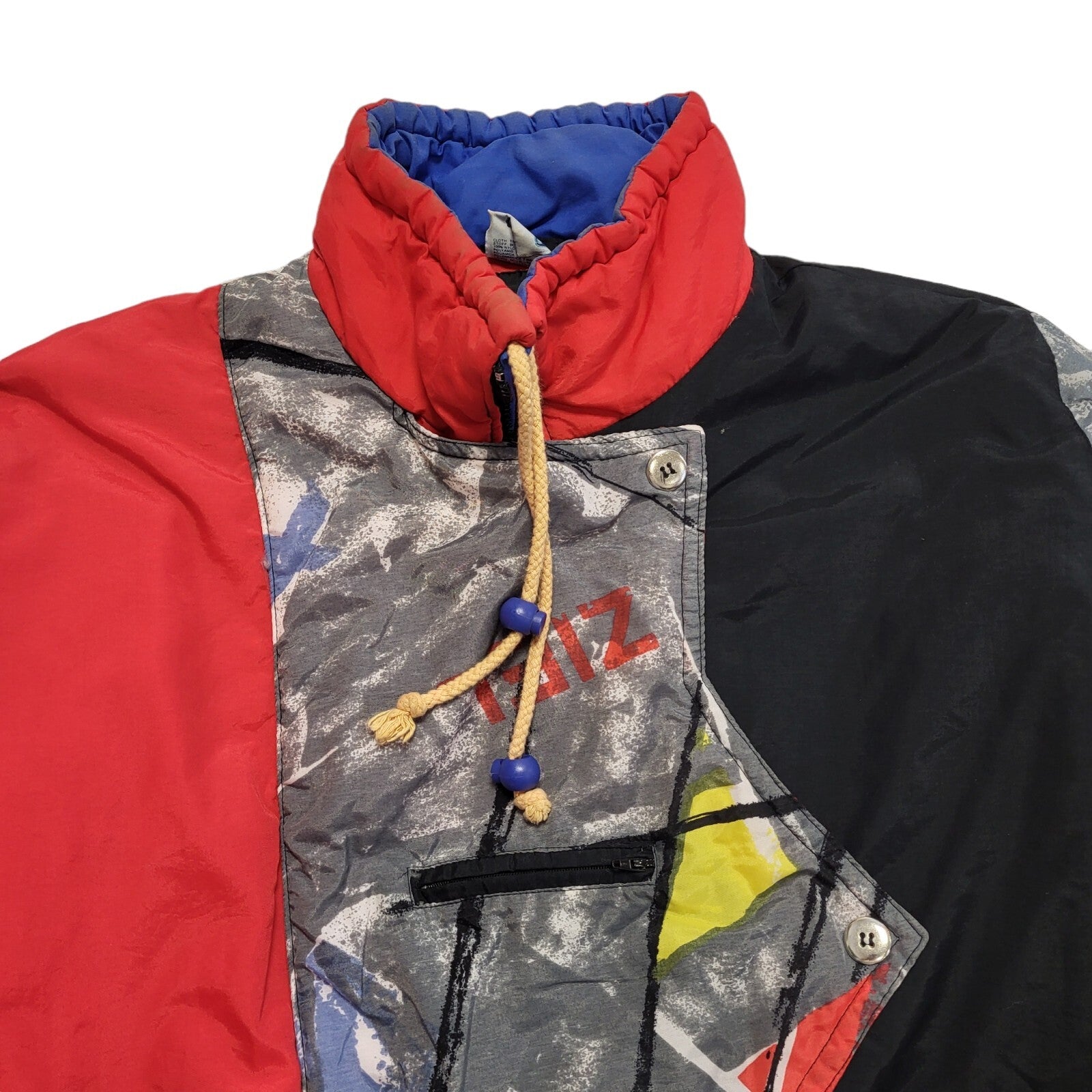 C&A Rodeo Vintage 90's Multicoloured Ski Jacket Womens UK Size 16