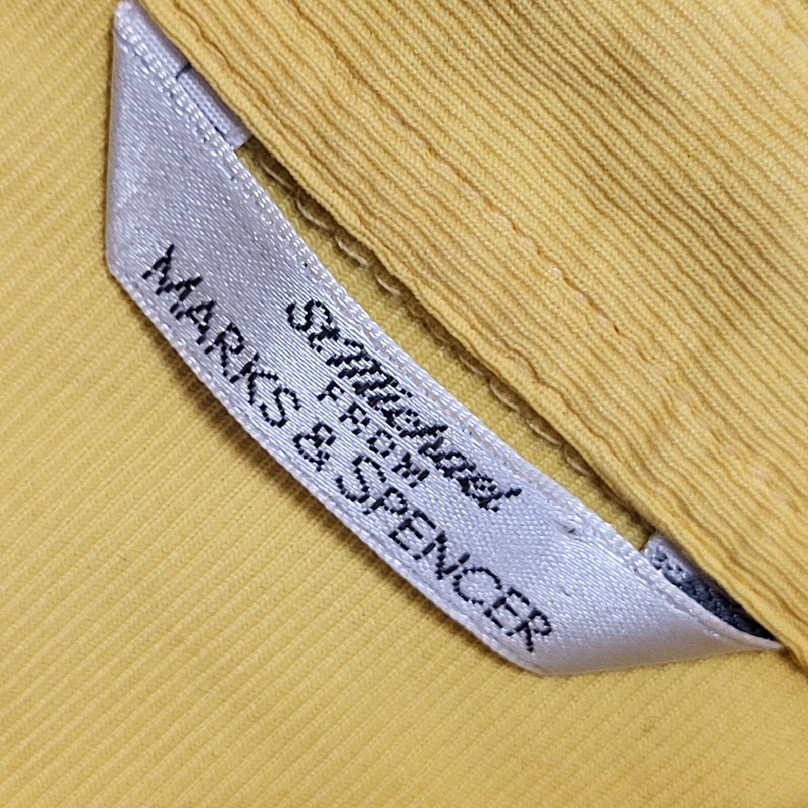 St Michael Vintage Y2k Yellow Collared Polo Shirt Uk Women's Size 12