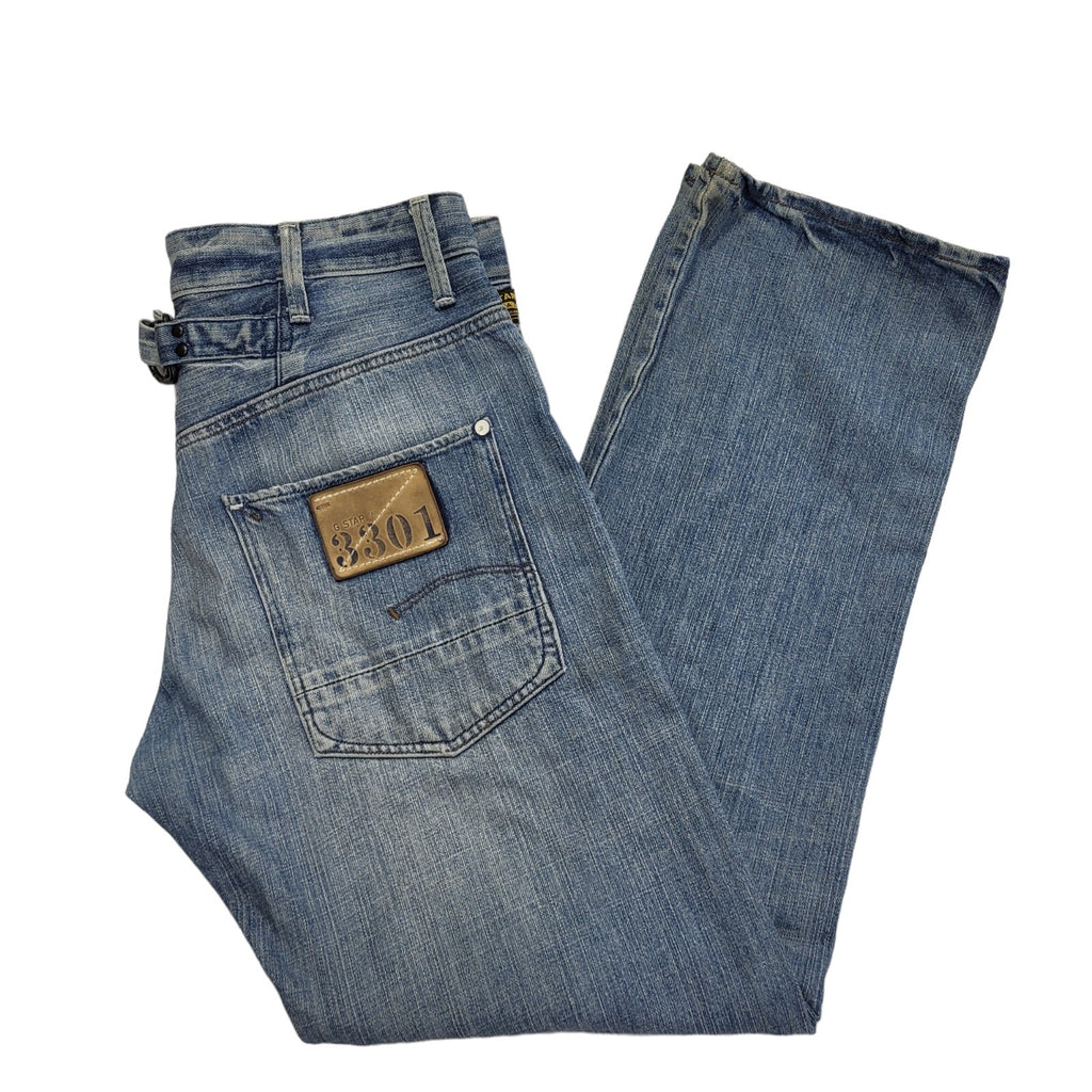 G-Star Vintage Y2K  Blue Straight Denim Jeans Uk Men's Size M W32 L32