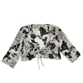 Michaela Louisa 90s Vintage Floral Print Front Tie Crop Blouse Women's 16