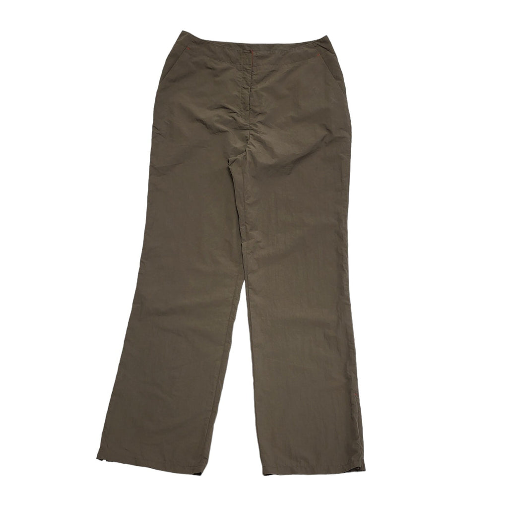 Next Vintage Y2K Brown Nylon Wide Leg Trousers Womens Size 14 Long W31 L31