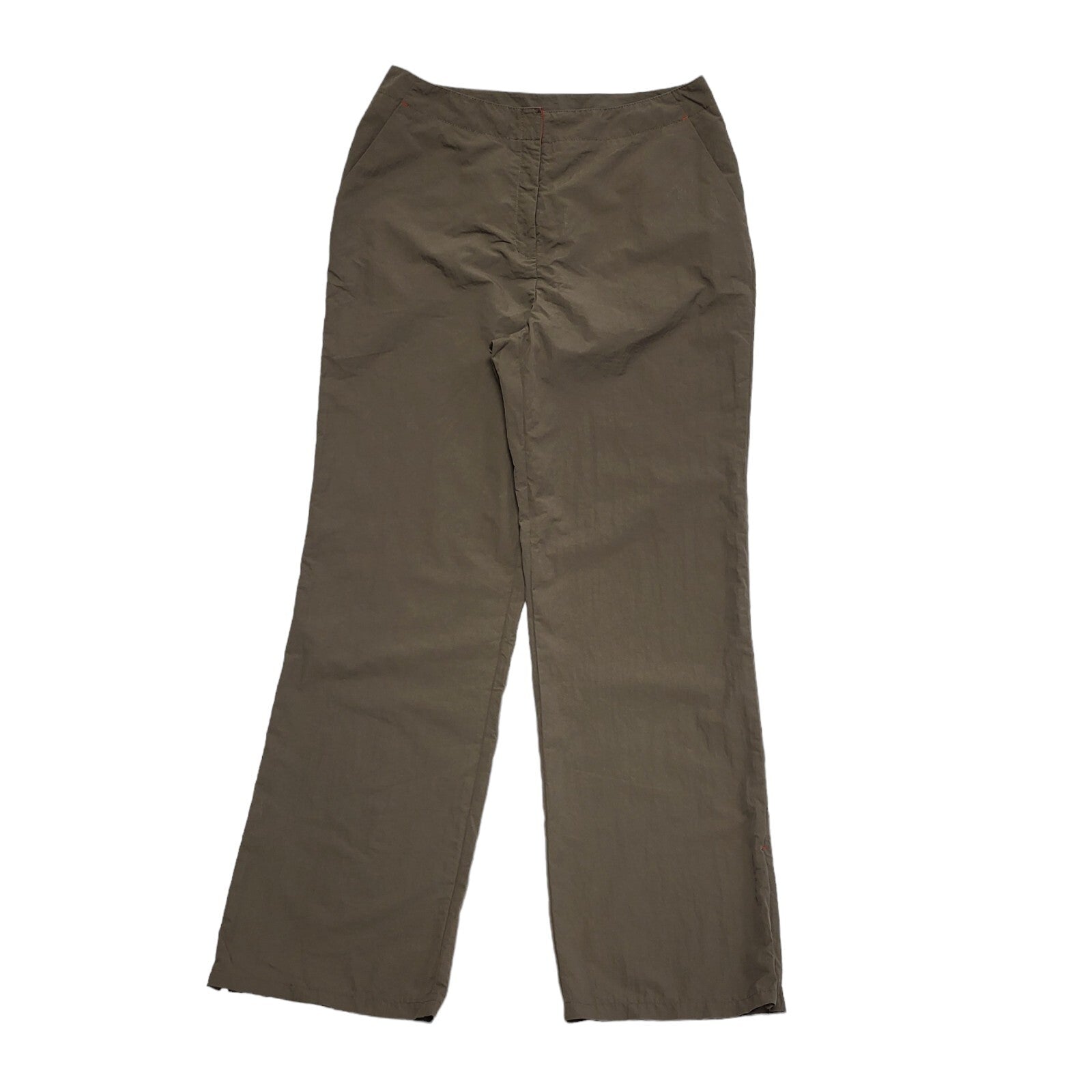 Next Vintage Y2K Brown Nylon Wide Leg Trousers Womens Size 14 Long W31 L31