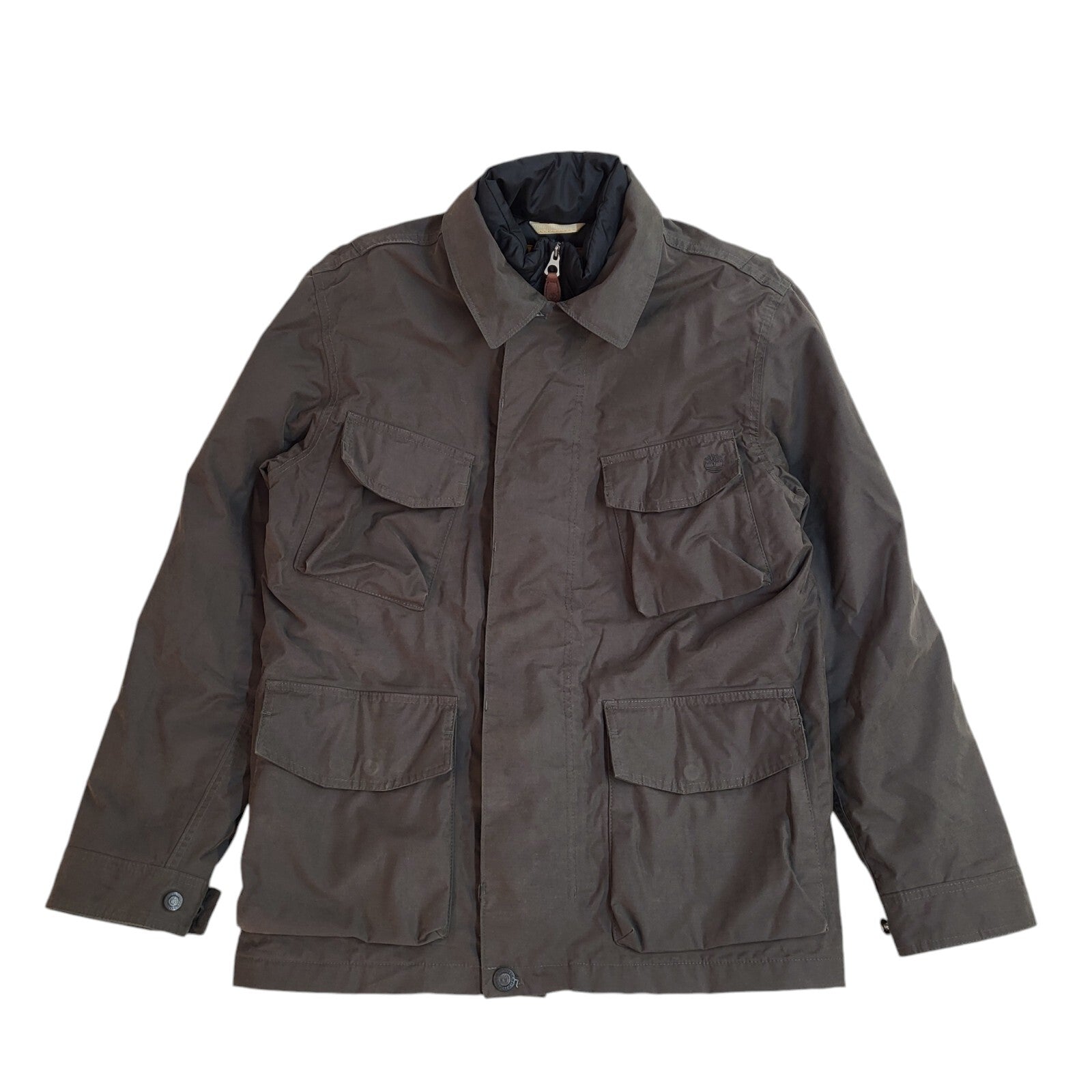 Timberland Vintage Y2k Grey Collared Jacket Uk Men's Size Medium