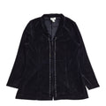 Elegance 90s Vintage Black Velvet Diamante Jacket UK Women's Size 14