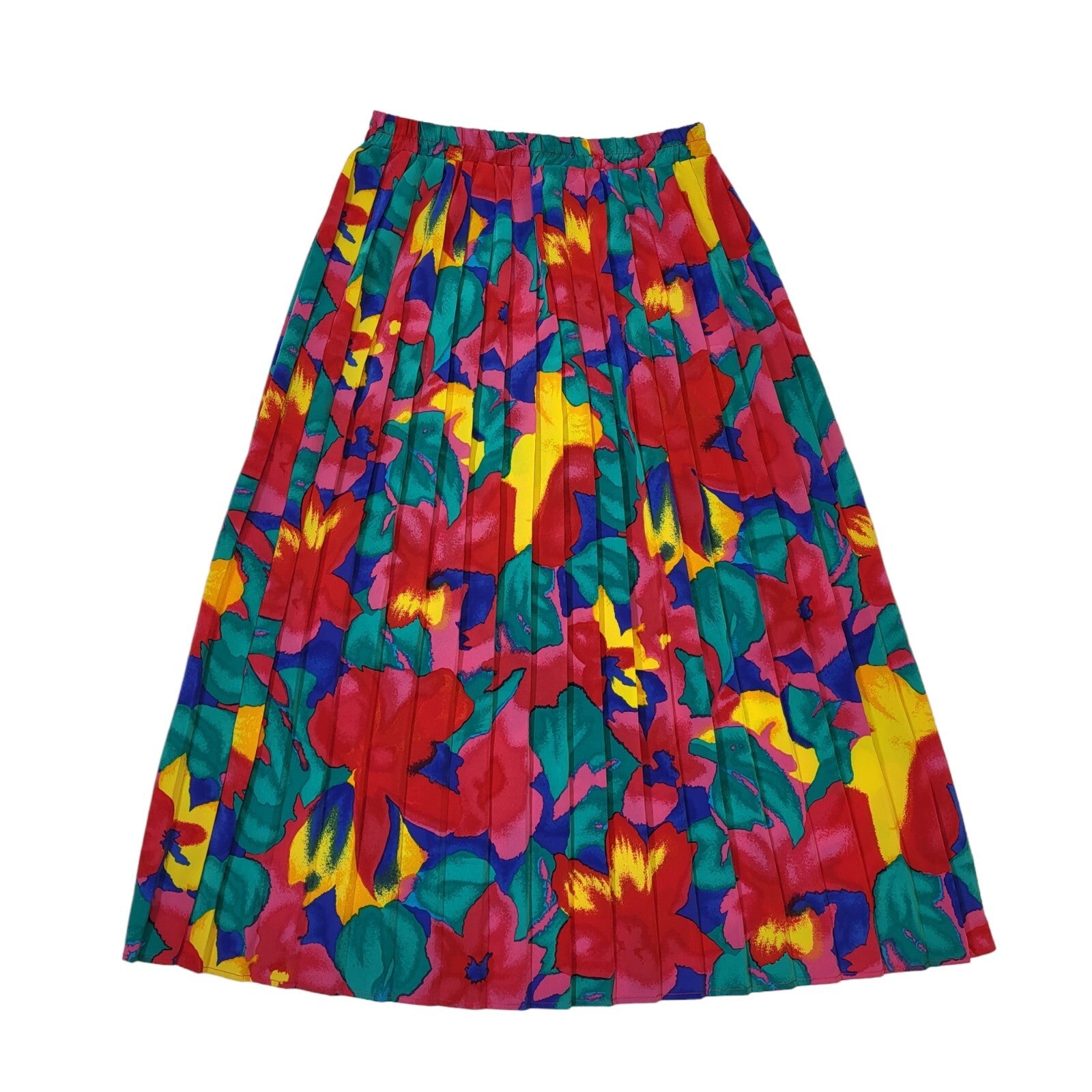 Sixth Sense C&A 80s Vintage Floral Pleated Skirt Women's Size 12 W30