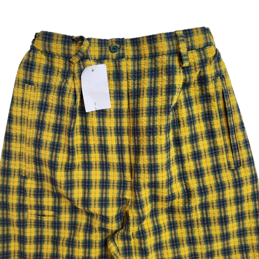Klassic 90s Vintage Orange & Green Check Golf Trousers Uk Women's 10 W28 L31