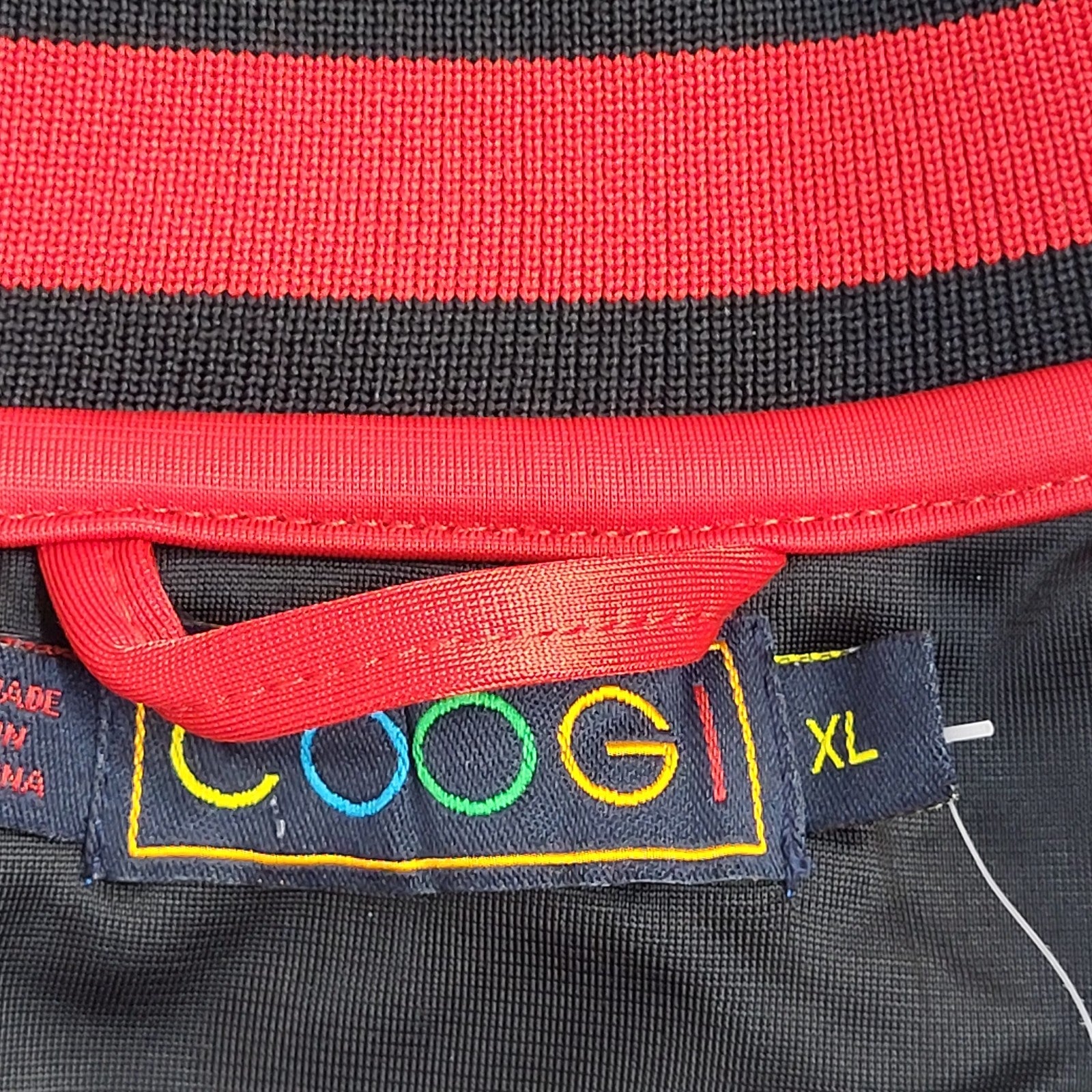 Coogi Macy's Tracksuit Top Jacket Black & Red UK Men's Size XL Bnwt