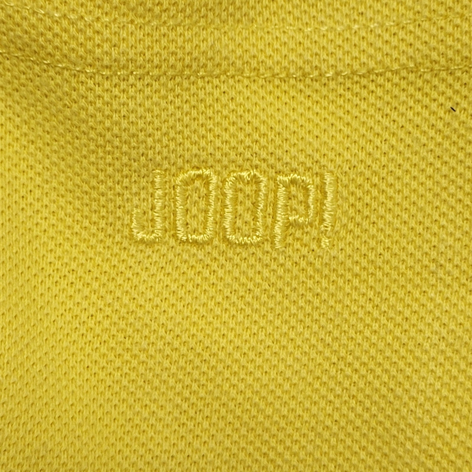 Joop 90s Vintage Yellow Copped Polo T-Shirt Top Uk Women's Small