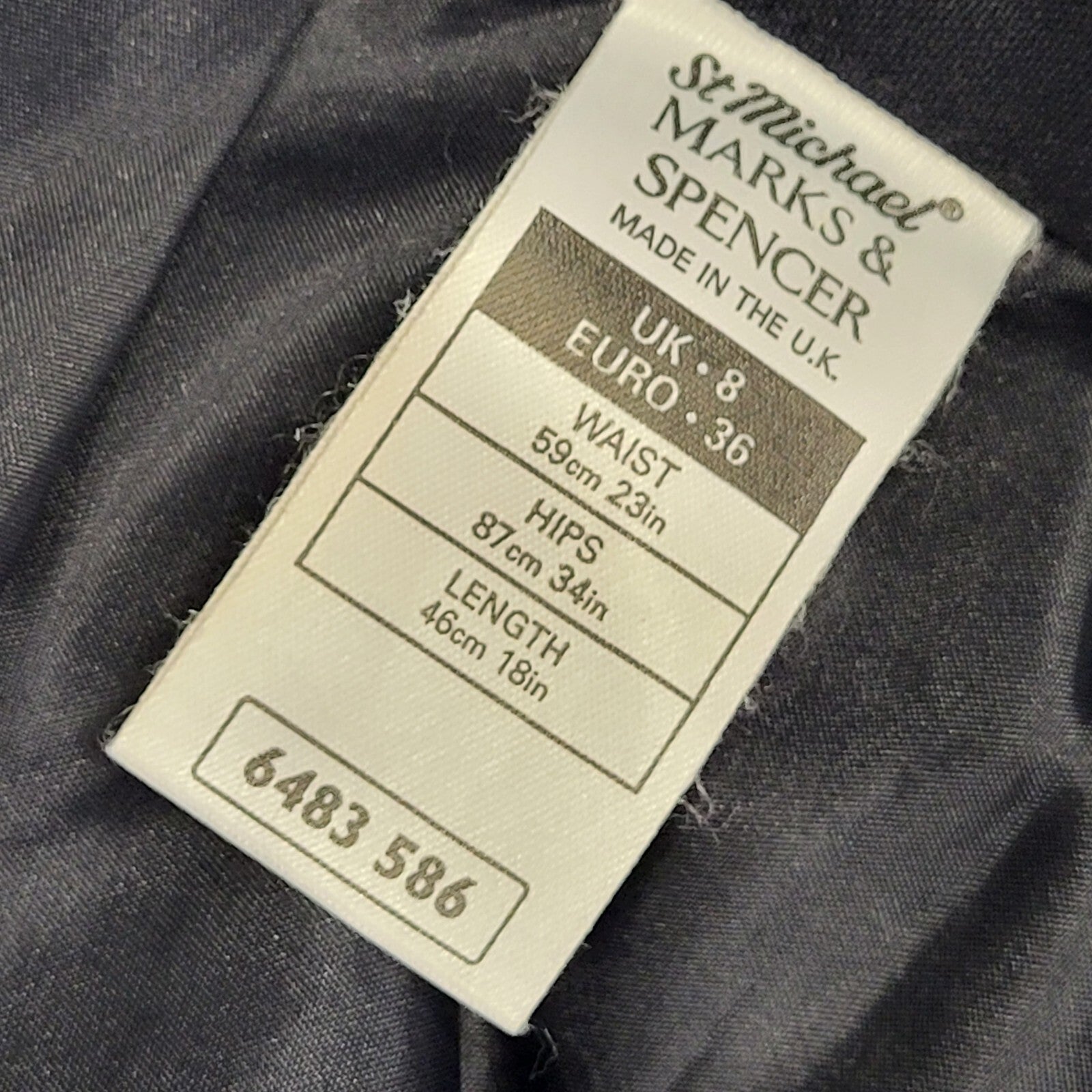 Marks and Spencer Vintage 90's Black Short High Waist Skirt Womens UK Size 8