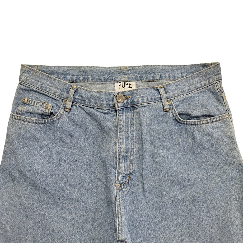Pure Light Blue 90s Vintage Straight Leg Denim Jeans Uk Women's 14 W32 L25