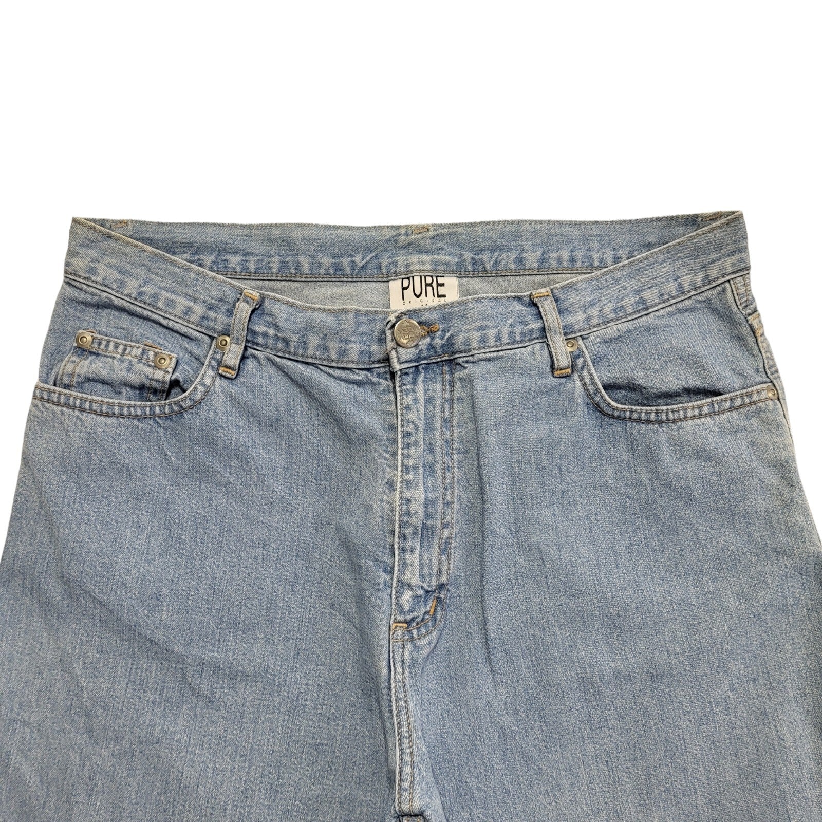 Pure Light Blue 90s Vintage Straight Leg Denim Jeans Uk Women's 14 W32 L25