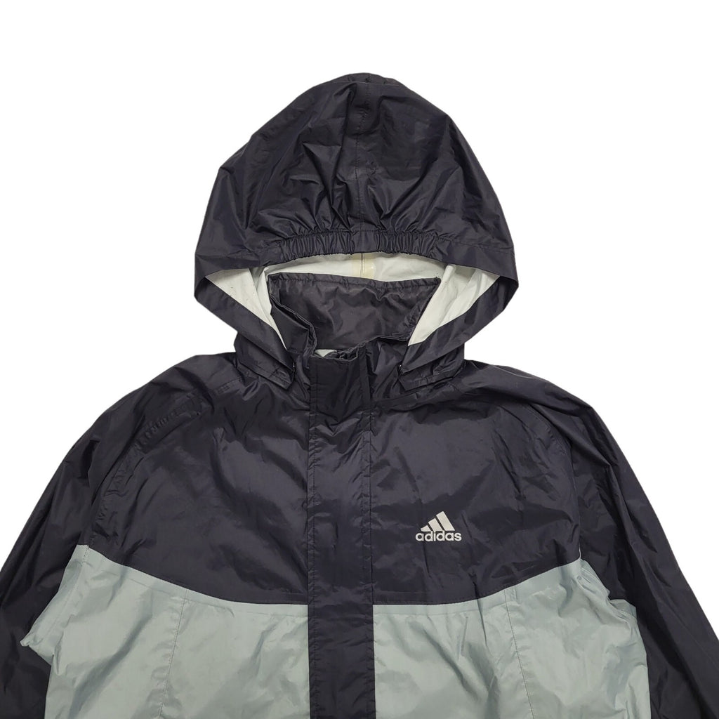 Adidas Y2K Blue Hooded Windbreaker Jacket Boys UK XL