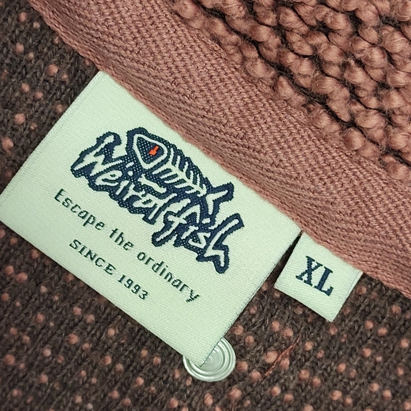 Weird Fish Pink Y2k 1/4 Zip Jumper Uk Men's Size XL