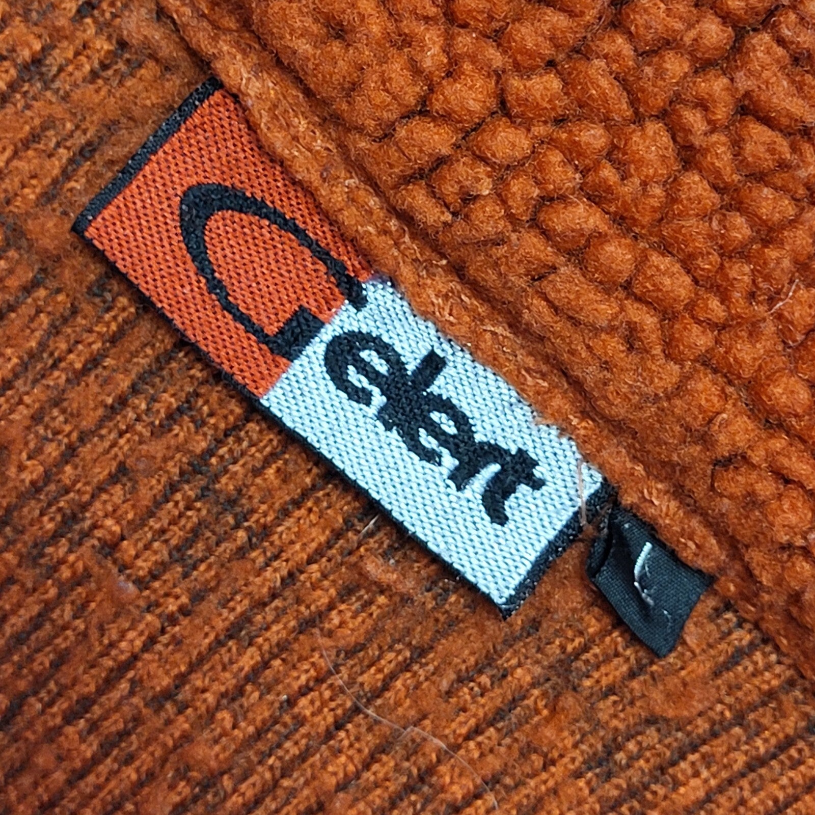 Gelert 80s Vintage Terracotta/Orange Zipped Fleece Jacket Uk Men's Size Large