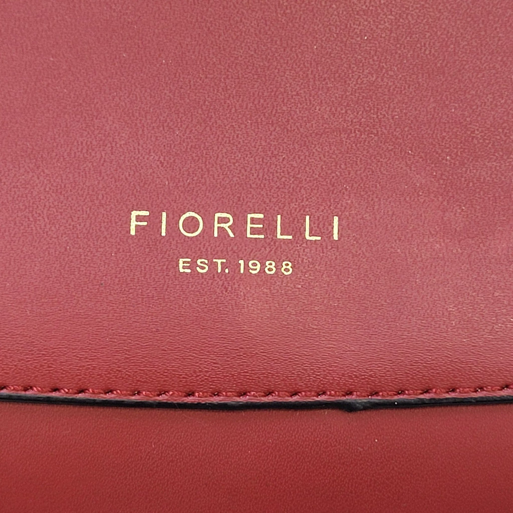 Fiorelli Red Leather Shoulder Saddle Bag Uk Women's 9.5" x 8.5"