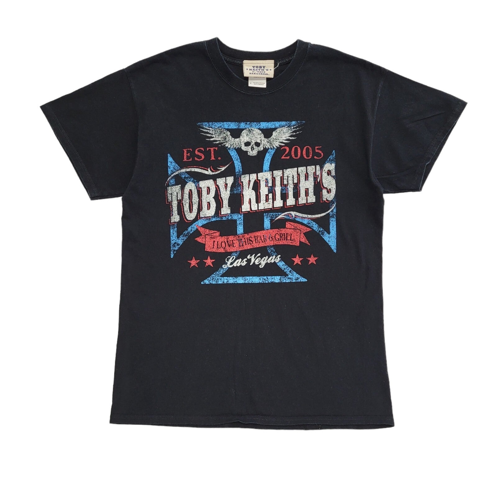 Toby Keiths 2005 Vintage Y2K Black Short Sleeve T-Shirt Mens UK Size M