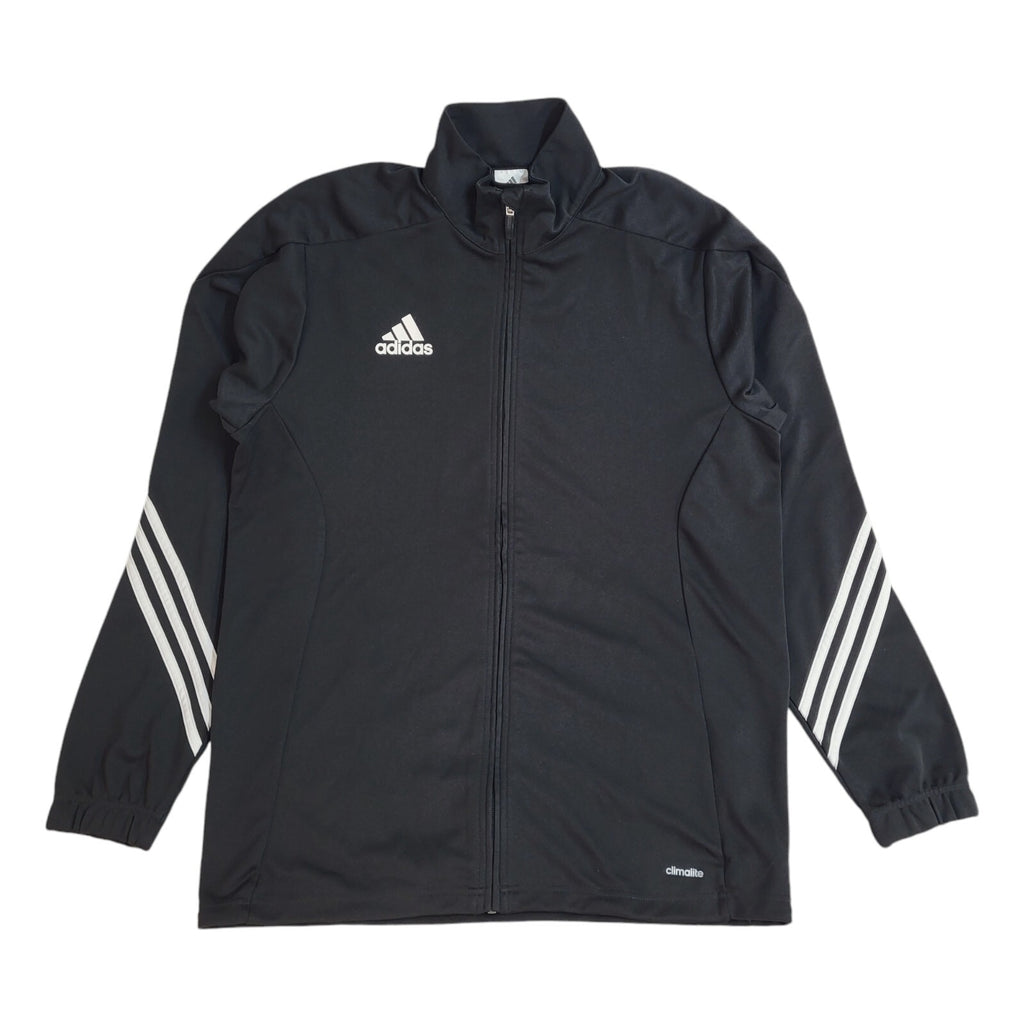 Adidas Black Full Zip Sports Modern Tracksuit Top Jacket UK Men's Size L
