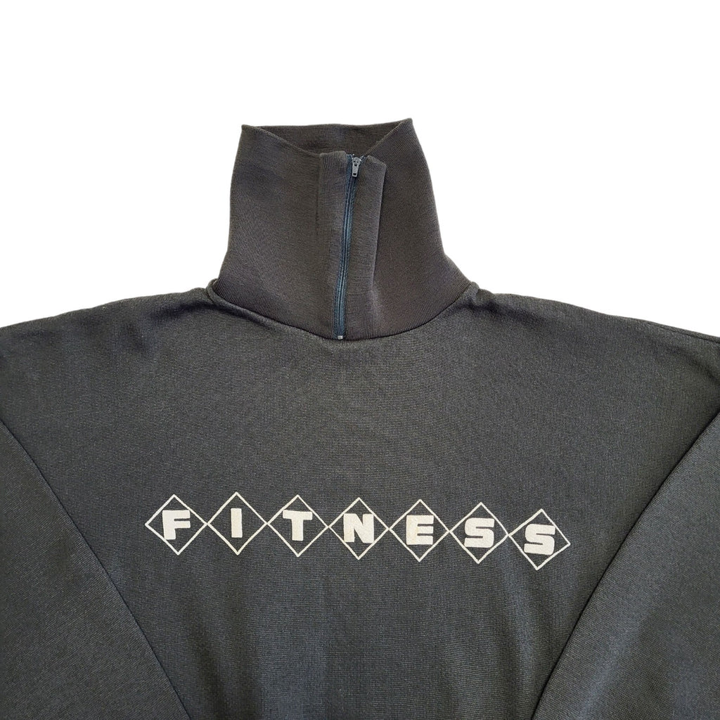 90s Vintage Fitness Grey High Neck Sweatshirt Men's Size XL
